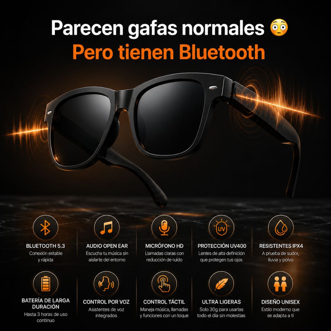 Gafas Inteligentes - Musica - Bluetooth