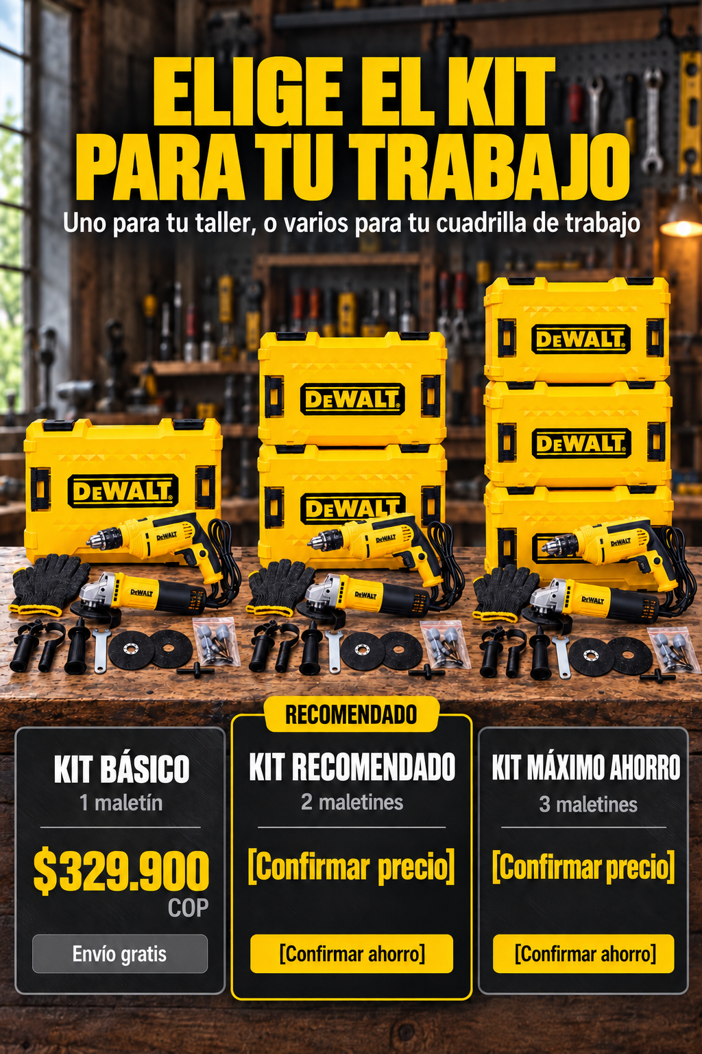 Kit Taladro Pulidora Dewalt – 7 OFERTA / KITS