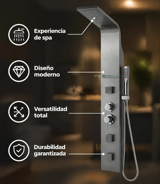 Ducha Premium Escocesa Fika Praga – Acero Inoxidable con Hidromasaje